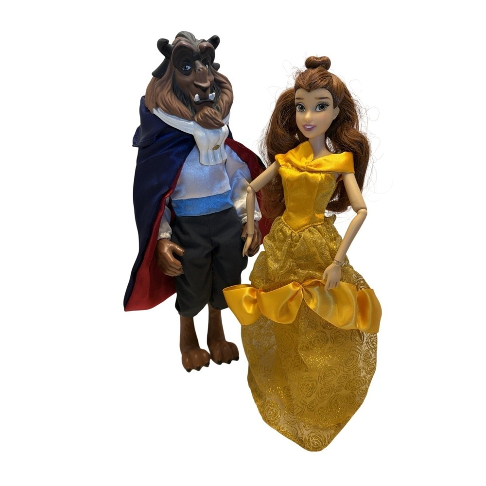 Disney Beauty‎ and the Beast Doll Set – 12" Beast & 11" Belle
